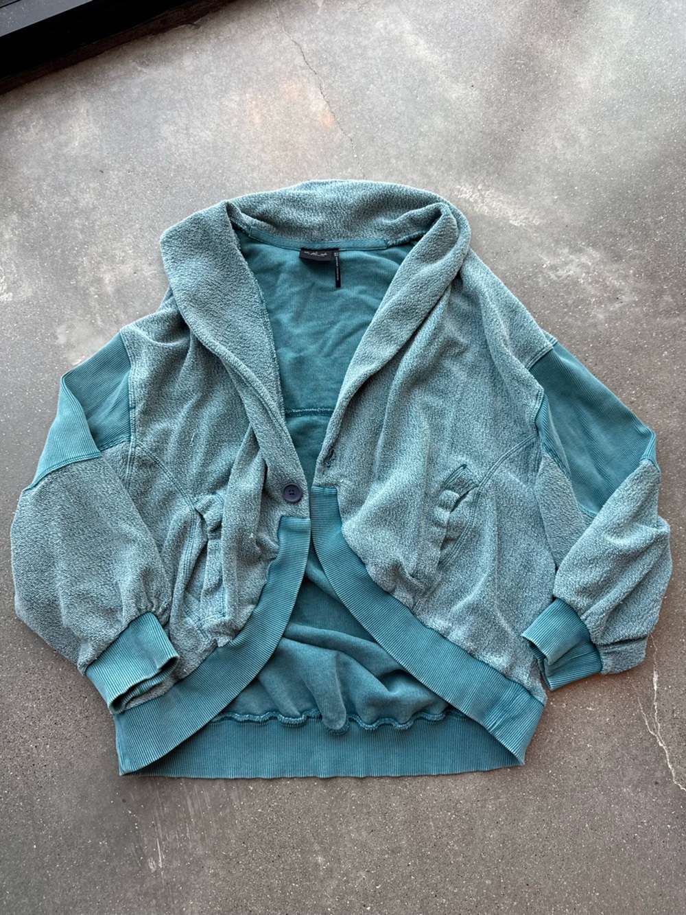 Urban Outfitters Blue-Green Teddy Jacket